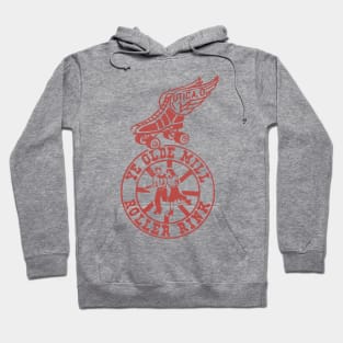 Roller Rink / Roller Skating / Red Print Hoodie